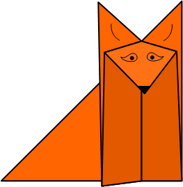 Оригами для детей - лисичка