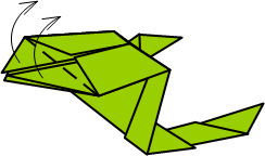 Оригами для детей - лягушка