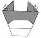 Голова быка Оригами для детей