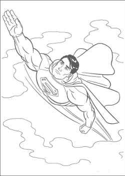 Раскраска для детей Супермен