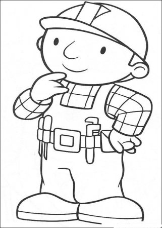 Раскраска для детей "Боб - строитель"