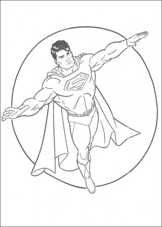 Раскраска для детей  - Супермен