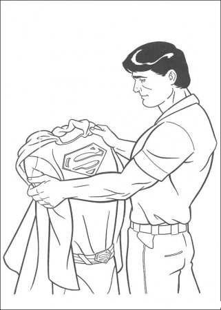 Раскраска для детей  - Супермен