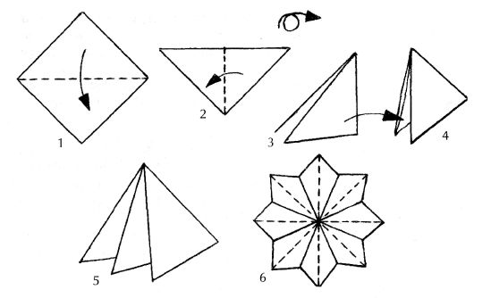 Схема оригами цветок  "Мечта " .