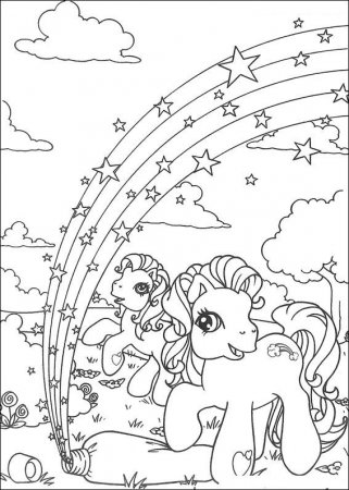 Раскраска "Мой маленький пони"